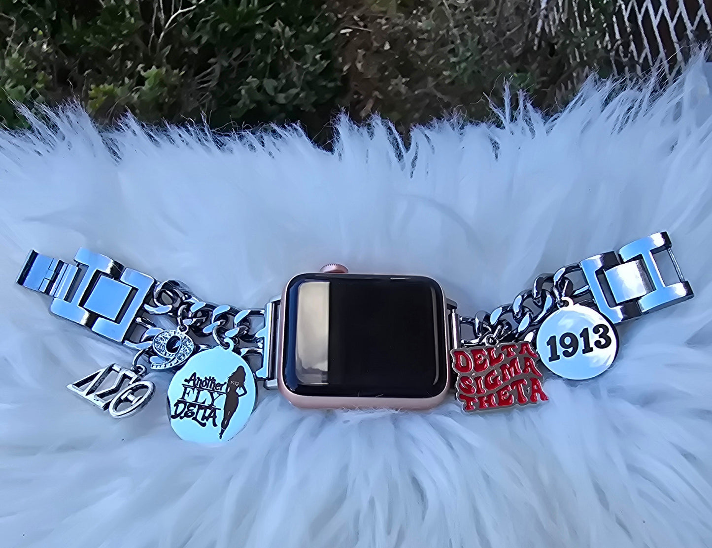 Delta Apple Link Custom Fit Watch Band (Please message shop with line number if you would like added to design)