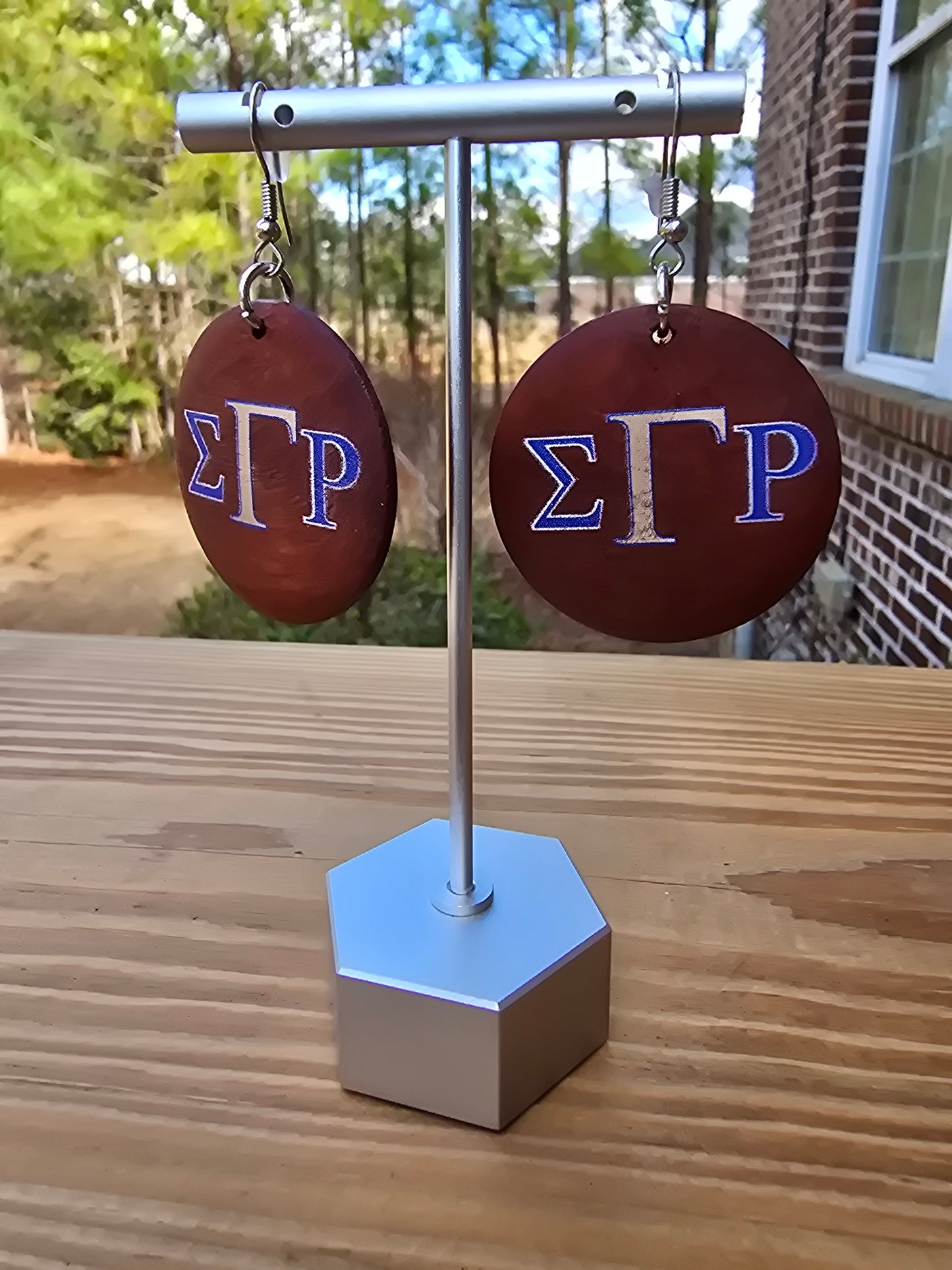Sigma Gamma Rho Sorority earrings