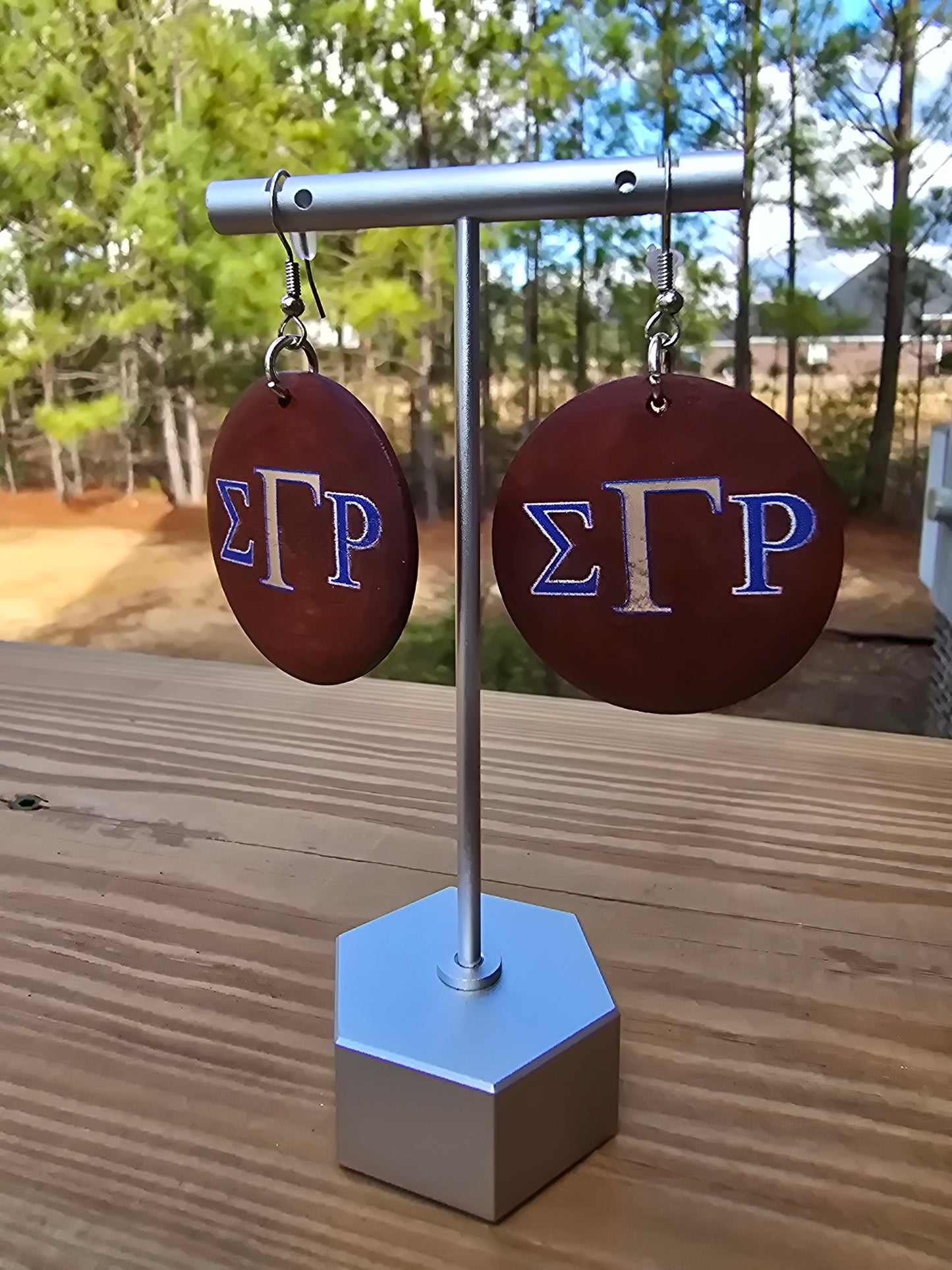 Sigma Gamma Rho Sorority earrings