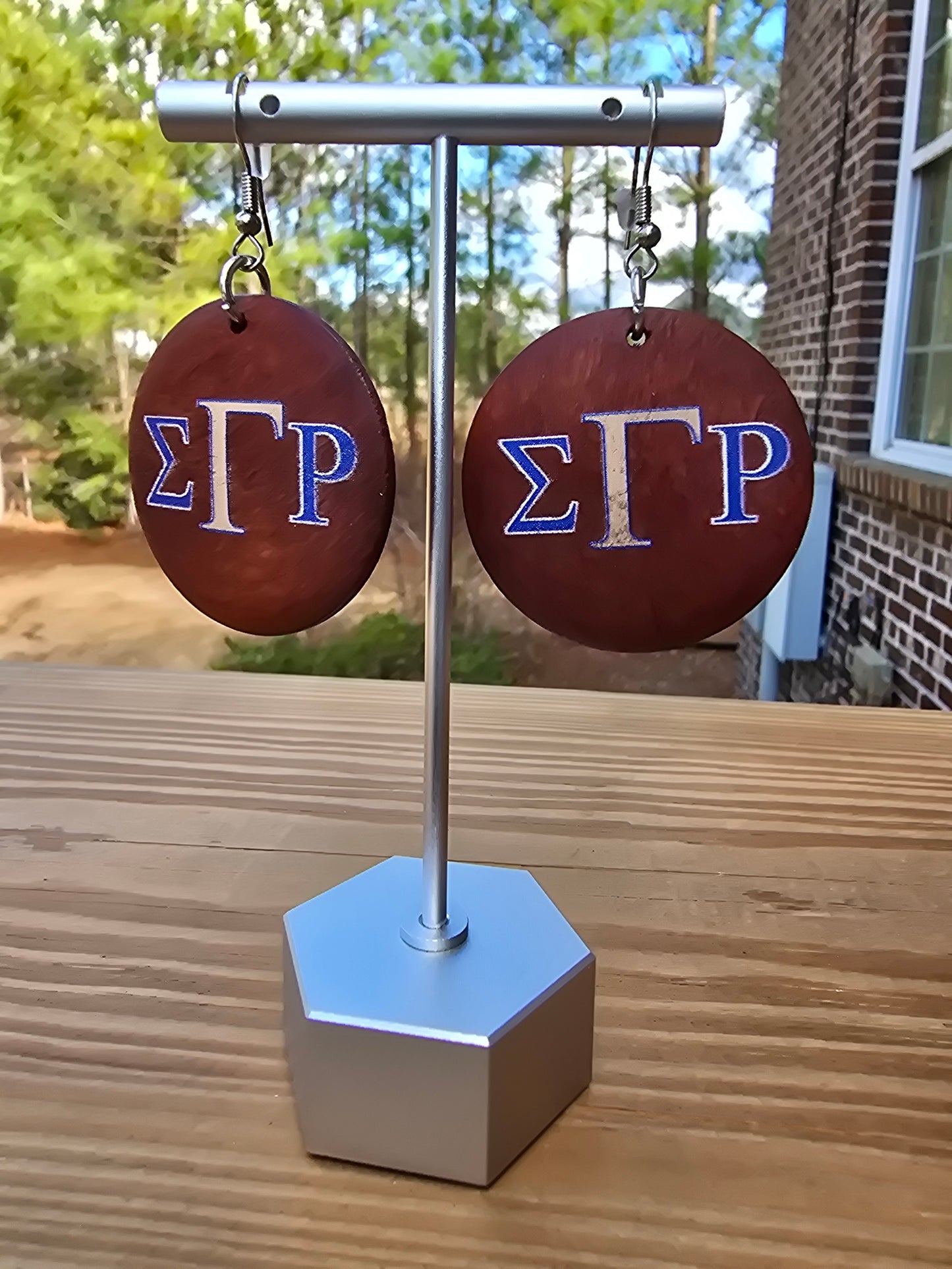 Sigma Gamma Rho Sorority earrings