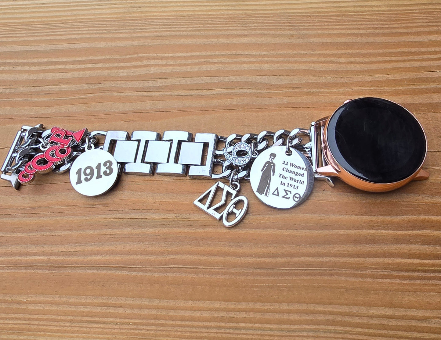 Delta Sigma Theta Samsung 20mm Galaxy Link Watch Band (Please message shop with line number if you would like added to design)