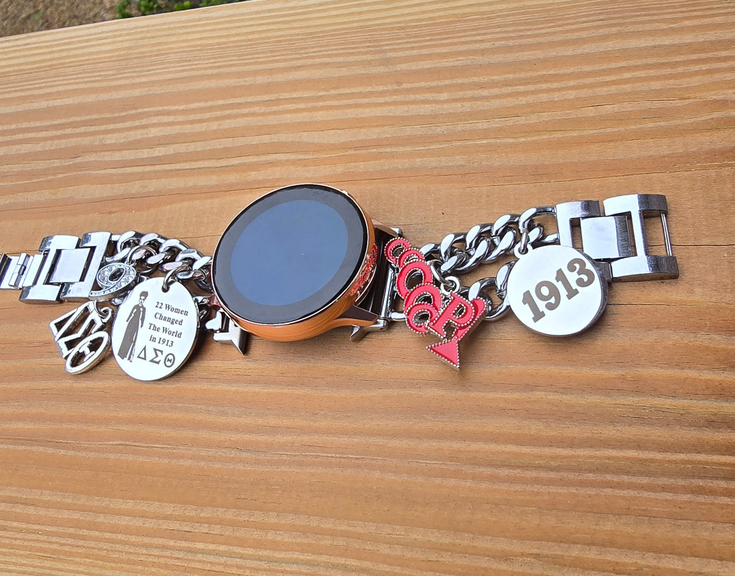 Delta Sigma Theta Samsung 20mm Galaxy Link Watch Band (Please message shop with line number if you would like added to design)