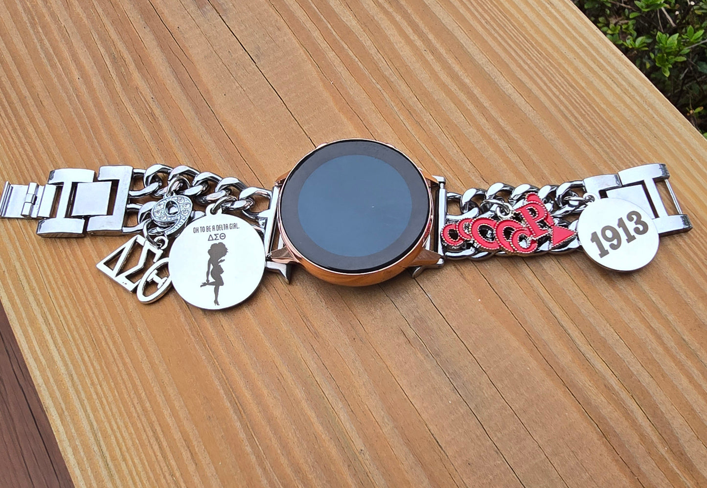 Delta Sigma Theta Samsung 20mm Galaxy Link Watch Band (Please message shop with line number if you would like added to design)