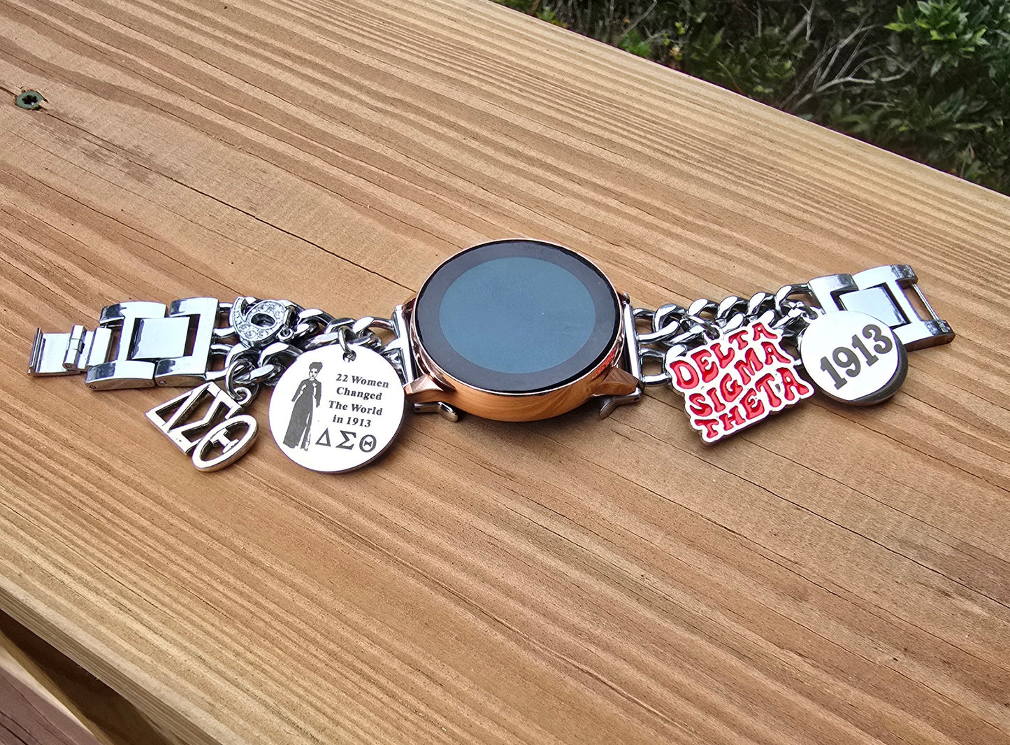 Delta Sigma Theta Samsung 20mm Galaxy Link Watch Band (Please message shop with line number if you would like added to design)