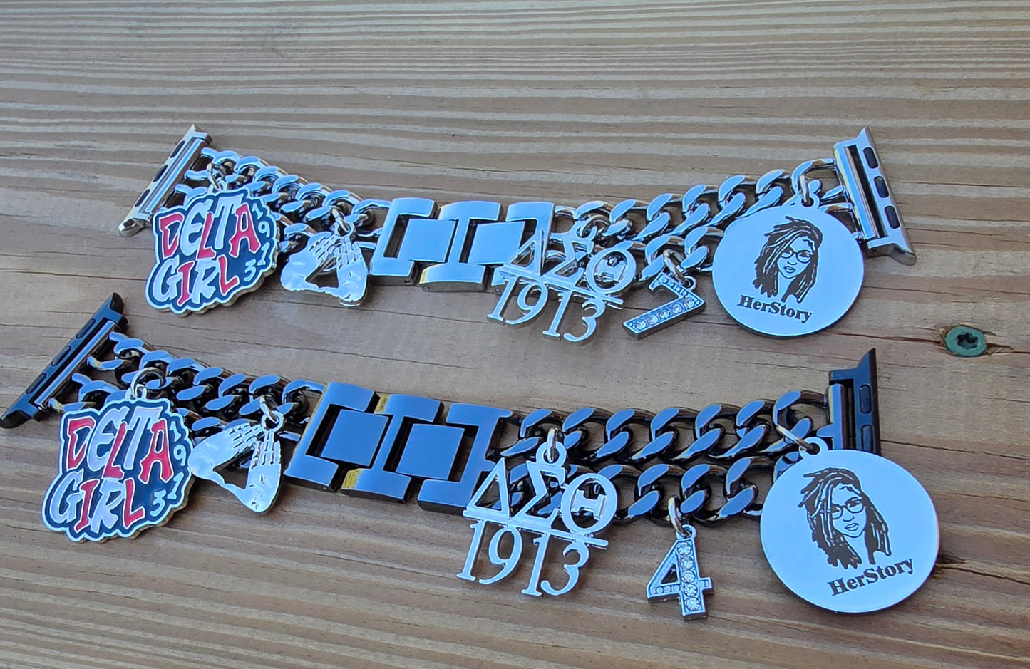 DST Delta Girl Custom Fit Sorority Apple Link Watch Band (Please message shop with line number if you would like added to design)