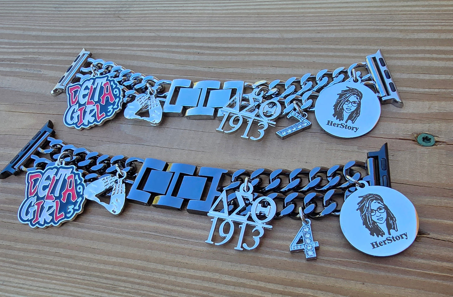 DST Delta Girl Custom Fit Sorority Apple Link Watch Band (Please message shop with line number if you would like added to design)