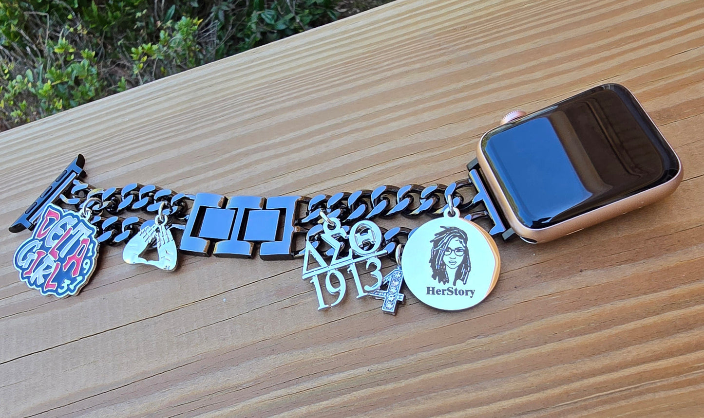 DST Delta Girl Custom Fit Sorority Apple Link Watch Band (Please message shop with line number if you would like added to design)