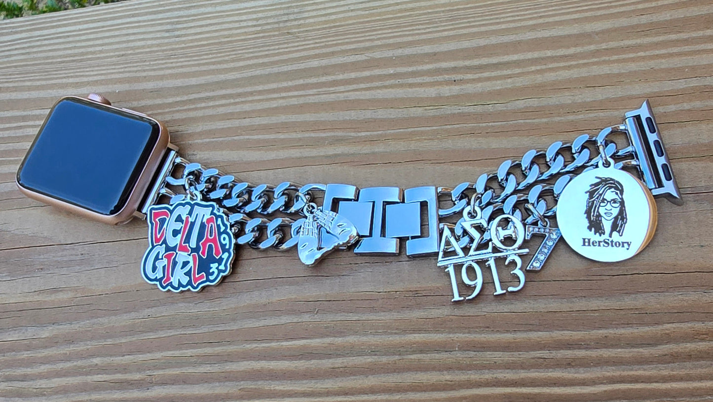DST Delta Girl Custom Fit Sorority Apple Link Watch Band (Please message shop with line number if you would like added to design)
