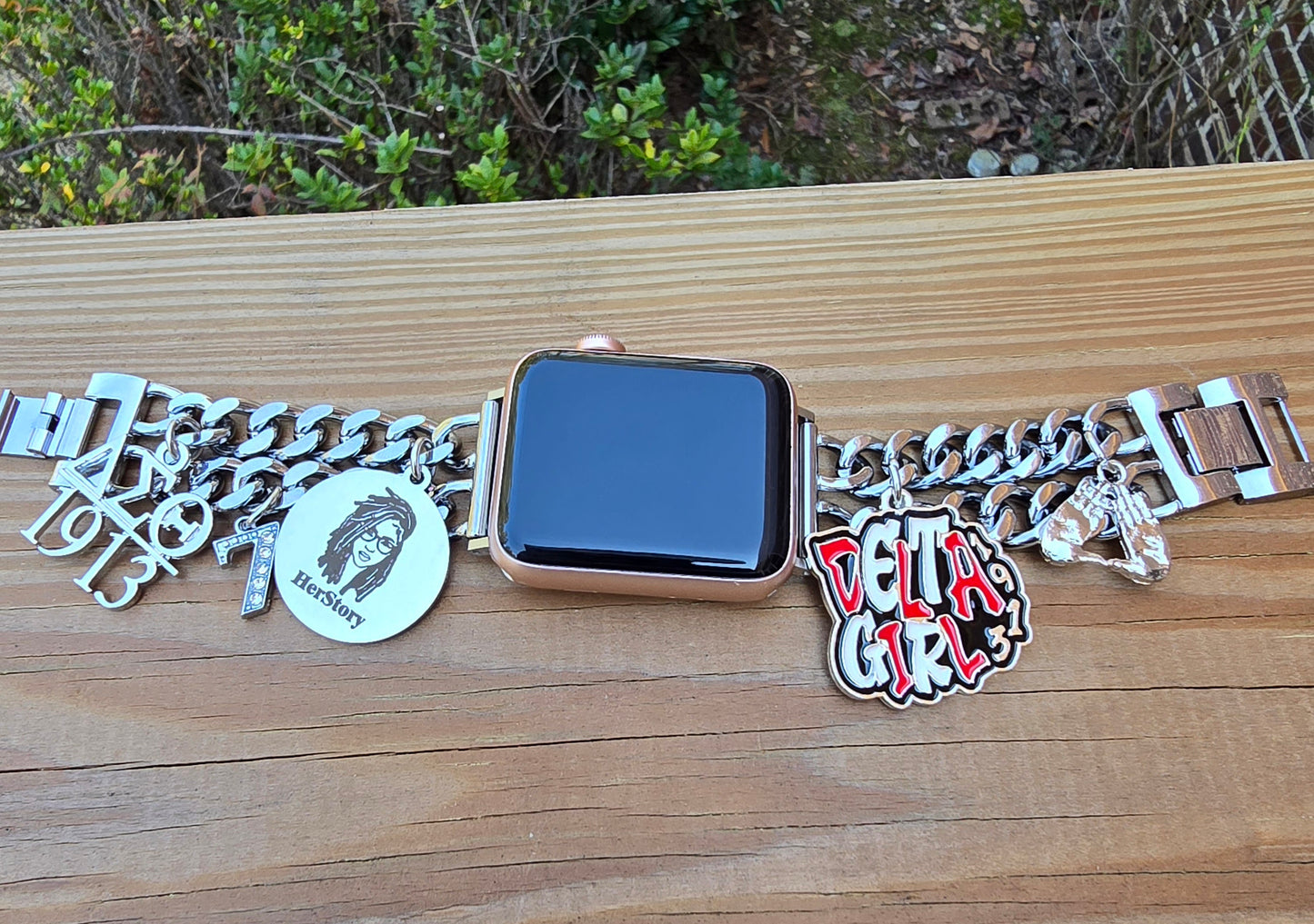 DST Delta Girl Custom Fit Sorority Apple Link Watch Band (Please message shop with line number if you would like added to design)