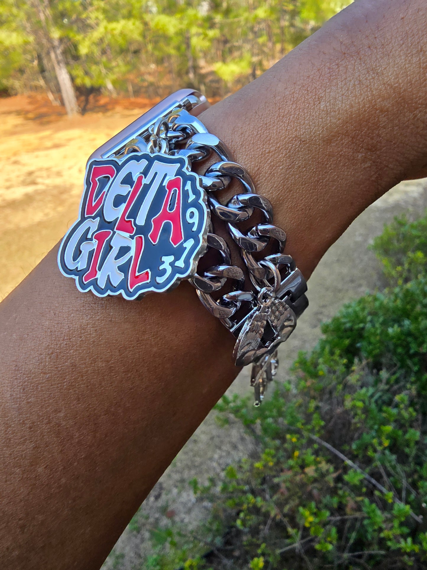 DST Delta Girl Custom Fit Sorority Apple Link Watch Band (Please message shop with line number if you would like added to design)