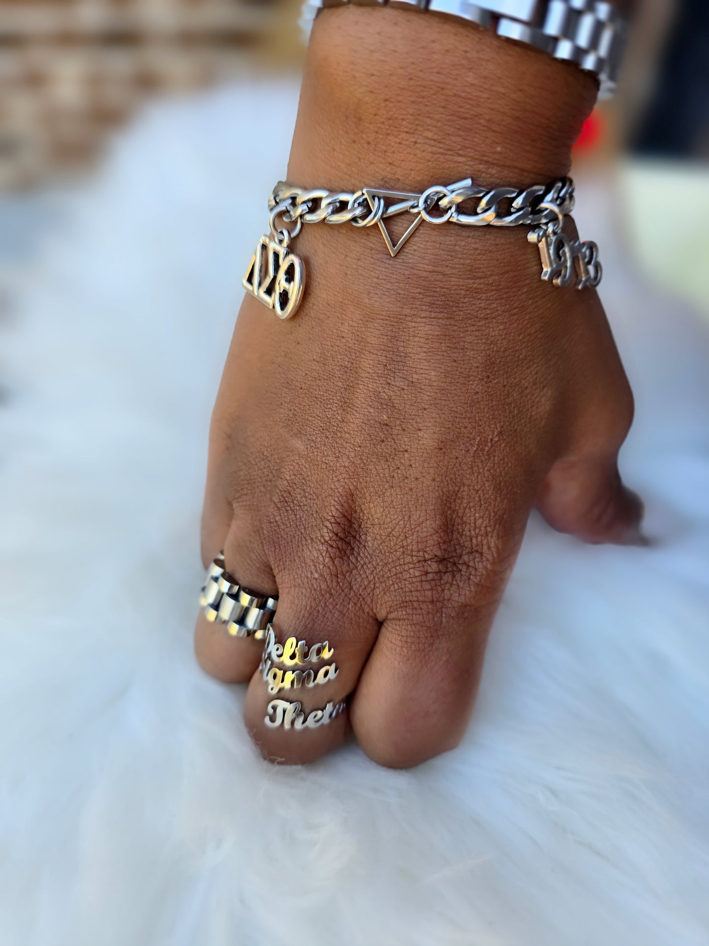 Delta Sigma Theta Script Adjustable Ring - DST Ring - Delta Ring - Sorority Jewelry - 1913 Ring - Sorority Ring