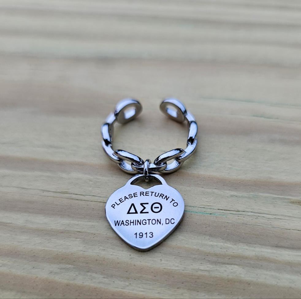 Delta Sigma Theta Adjustable Ring - DST Ring - Delta Ring - Sorority Jewelry - 1913 Ring - Sorority Ring