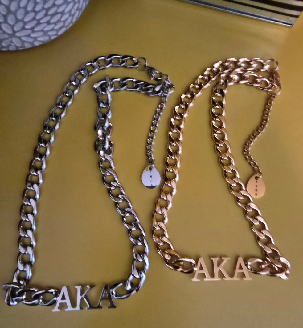 AKA 8mm Cuban Link - Sorority necklace - Alpha Kappa Alpha Jewelry - AKA gift - HBCU - Divine Nine Sororities