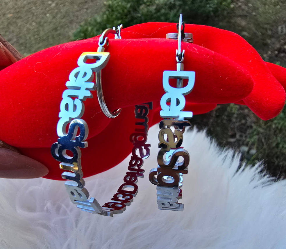 Delta Sigma Theta Script 1913 Sorority Earrings