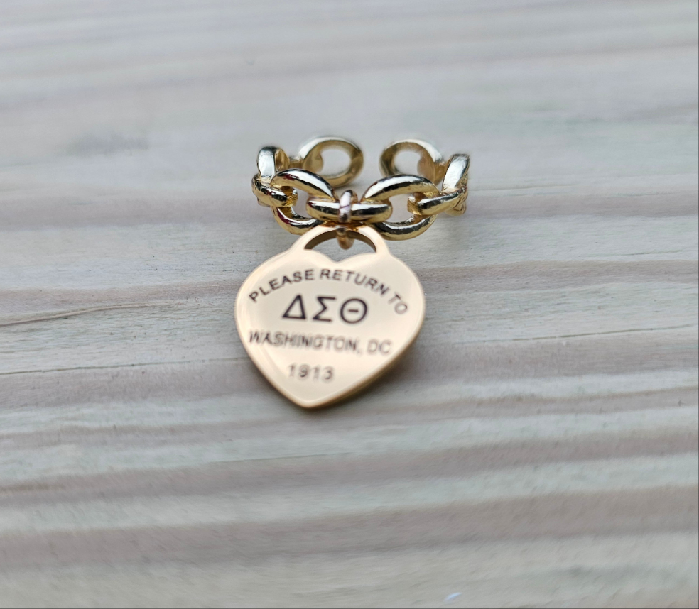 Delta Sigma Theta Adjustable Ring - DST Ring - Delta Ring - Sorority Jewelry - 1913 Ring - Sorority Ring