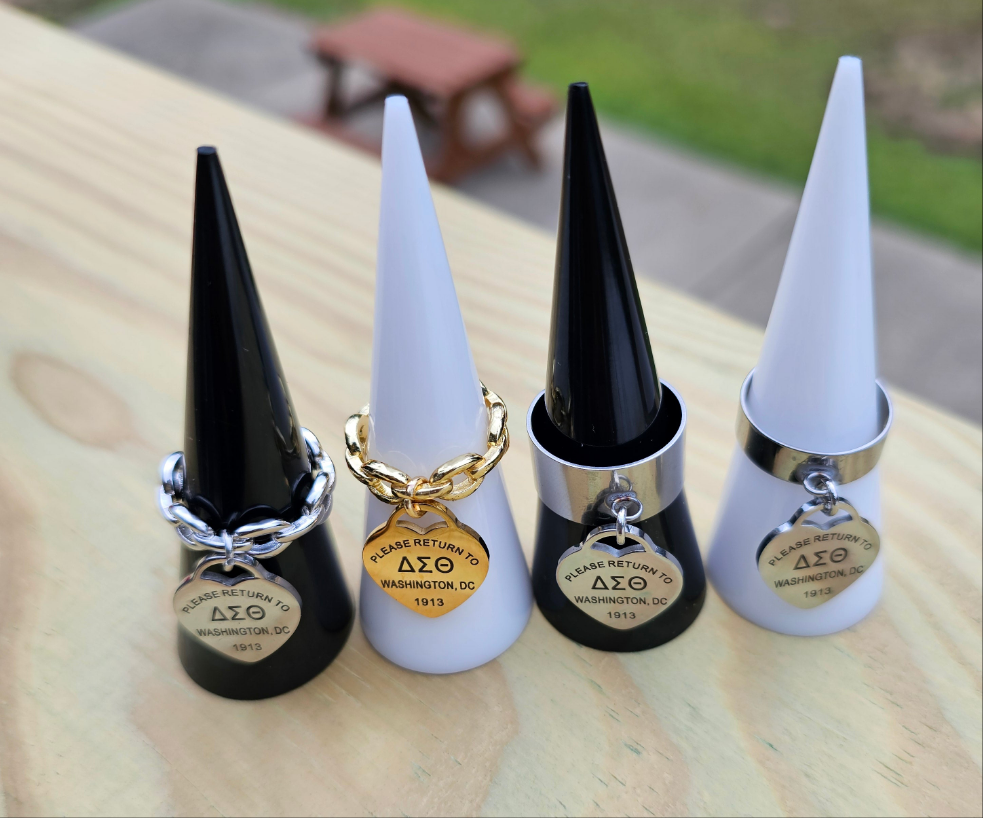 Delta Sigma Theta Adjustable Ring - DST Ring - Delta Ring - Sorority Jewelry - 1913 Ring - Sorority Ring
