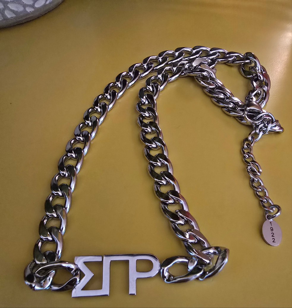 Sigma Gamma Rho 8mm Cuban Link Necklace - Sorority necklace - SGRho Necklace - Sigma Gamma Rho gift - HBCU - Divine Nine Sororities