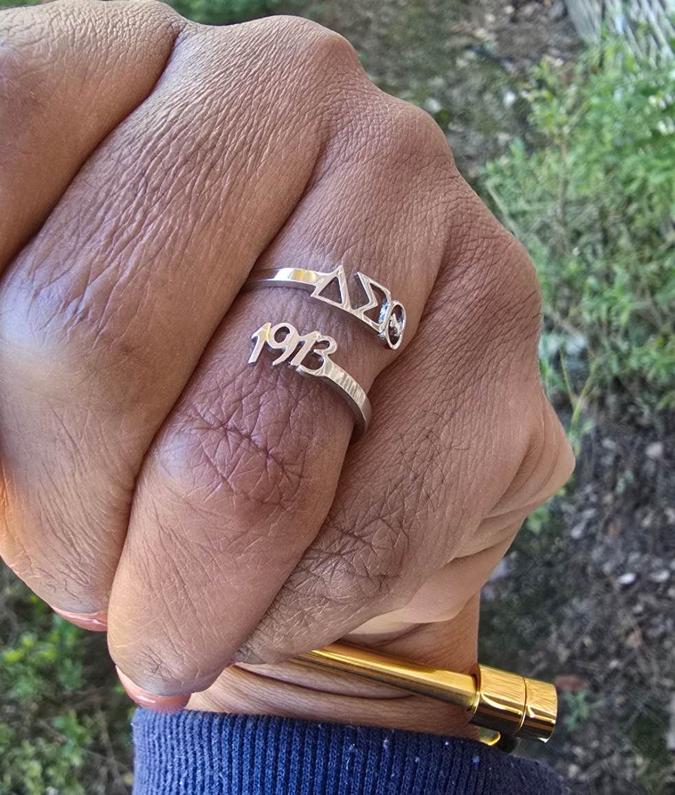 ΔΣΘ 1913 Adjustable Ring - DST Ring - Delta Ring - Sorority Jewelry - 1913 Ring - Sorority Ring