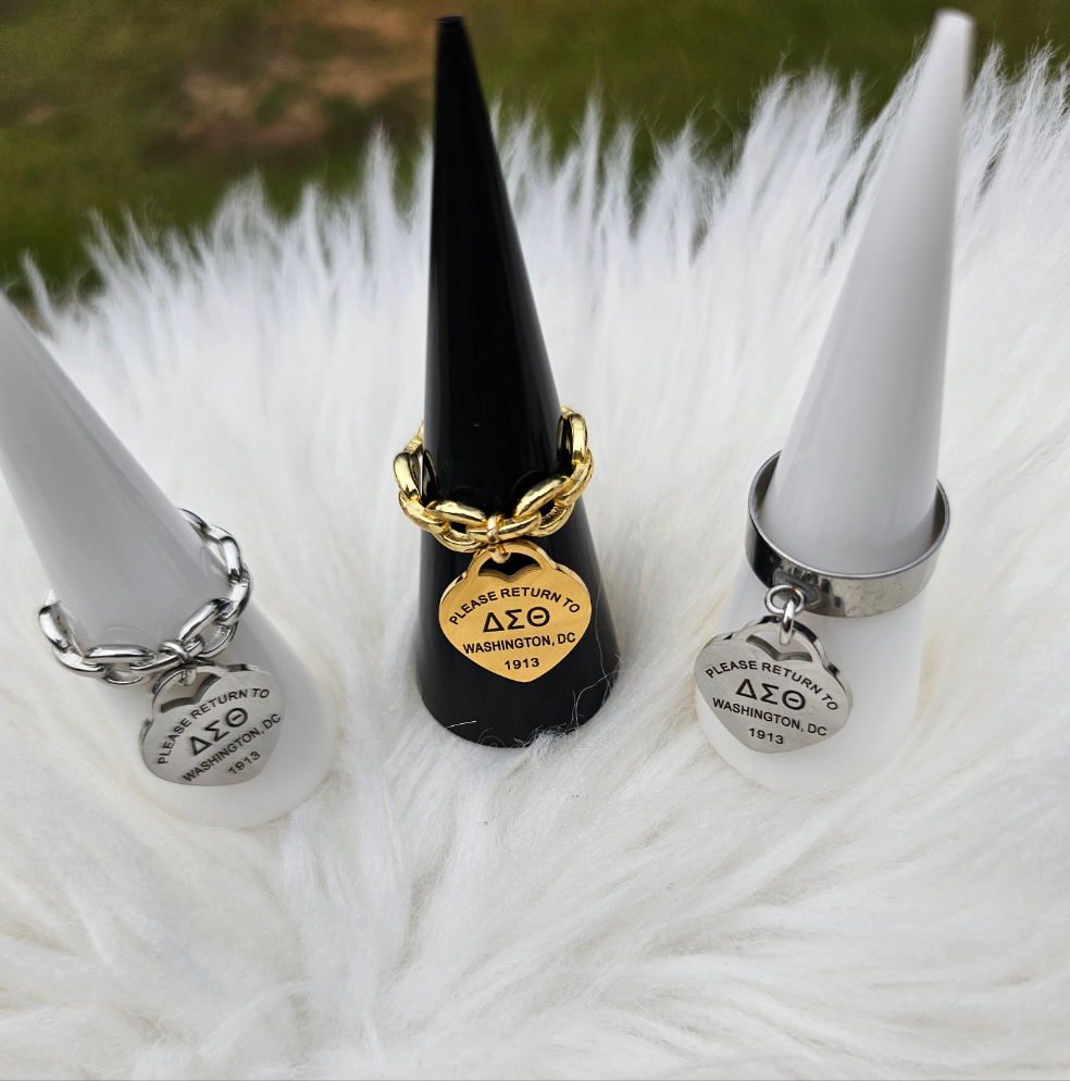 Delta Sigma Theta Adjustable Ring - DST Ring - Delta Ring - Sorority Jewelry - 1913 Ring - Sorority Ring