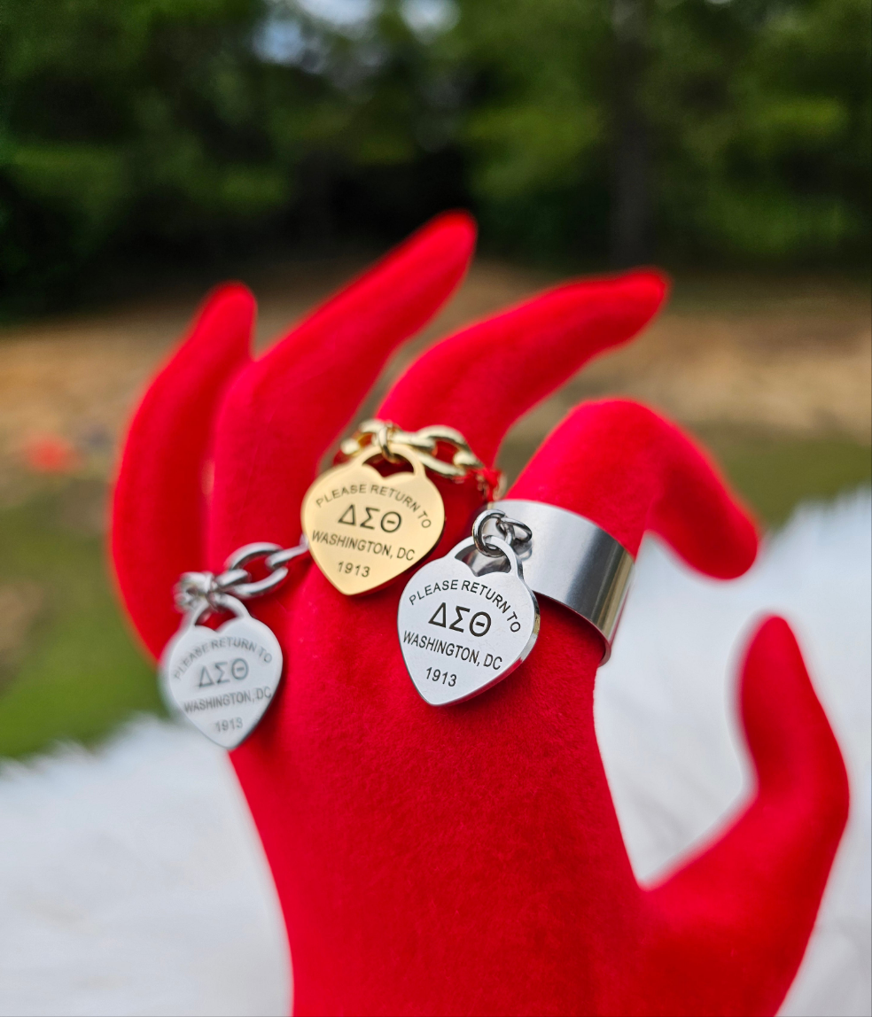 Delta Sigma Theta Adjustable Ring - DST Ring - Delta Ring - Sorority Jewelry - 1913 Ring - Sorority Ring