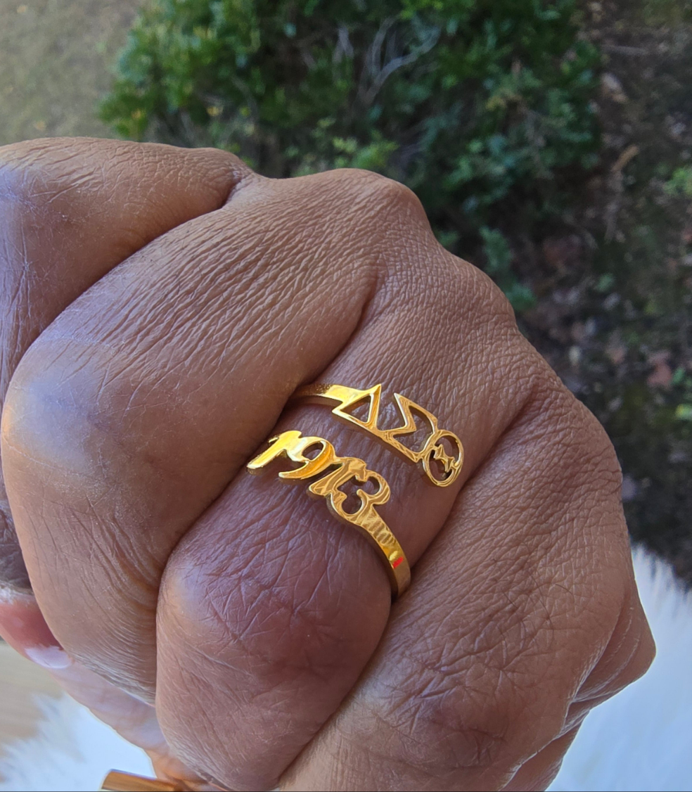 ΔΣΘ 1913 Adjustable Ring - DST Ring - Delta Ring - Sorority Jewelry - 1913 Ring - Sorority Ring