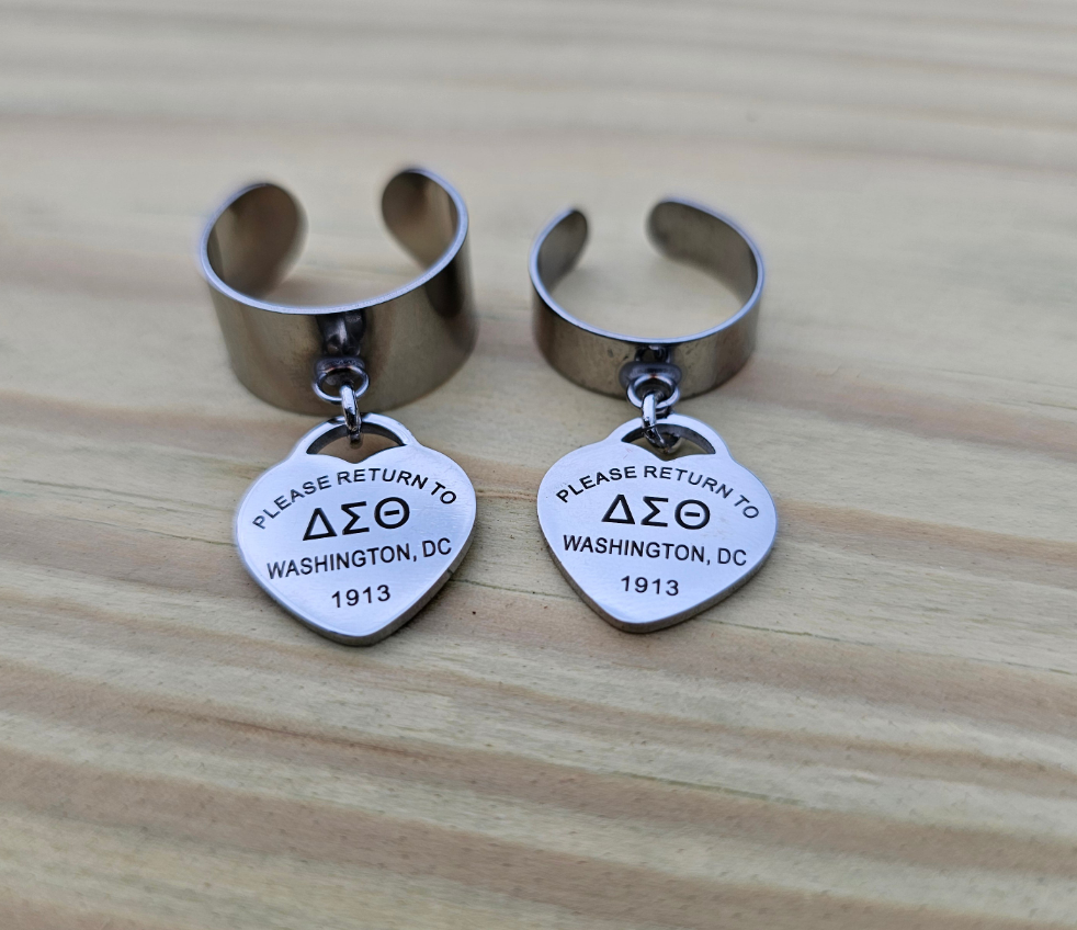 Delta Sigma Theta Adjustable Ring - DST Ring - Delta Ring - Sorority Jewelry - 1913 Ring - Sorority Ring