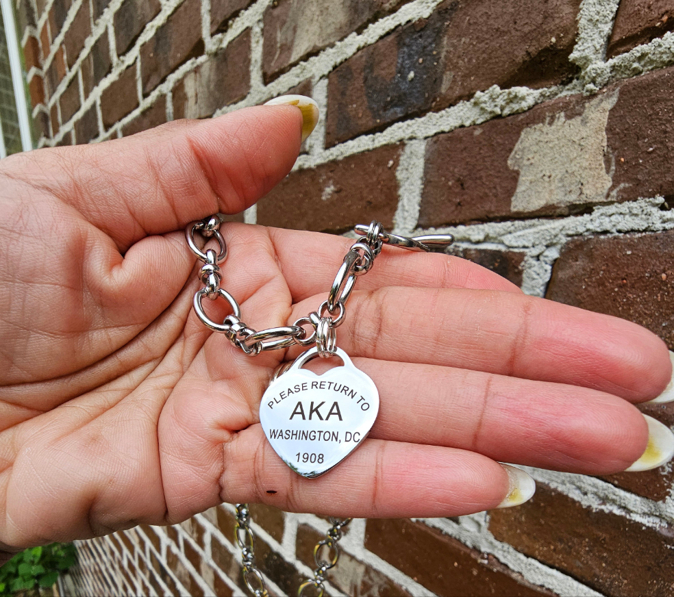 Tiffany Inspired AKA Sorority Necklaces Available In Silver