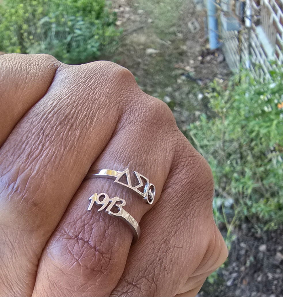 ΔΣΘ 1913 Adjustable Ring - DST Ring - Delta Ring - Sorority Jewelry - 1913 Ring - Sorority Ring