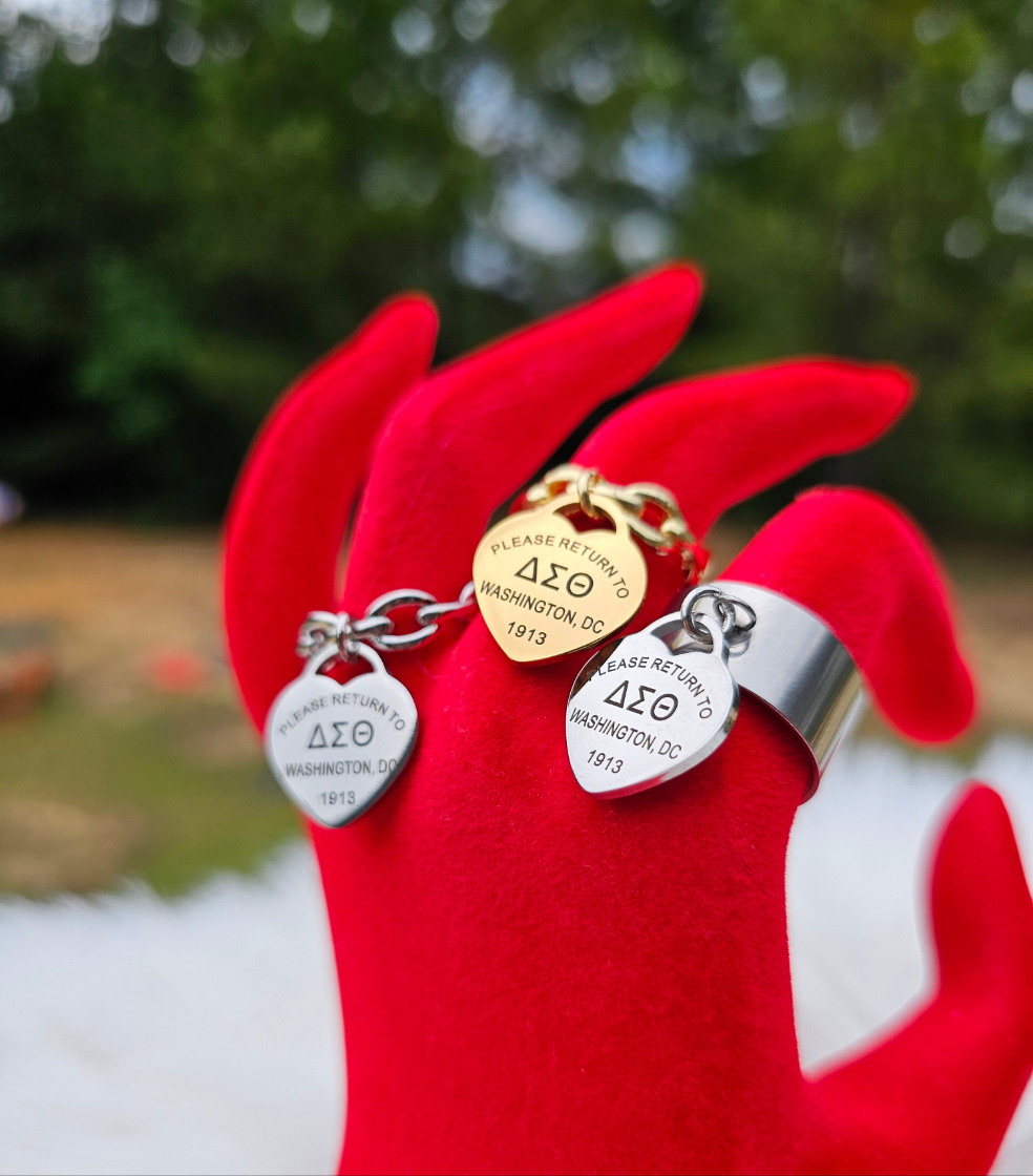 Delta Sigma Theta Adjustable Ring - DST Ring - Delta Ring - Sorority Jewelry - 1913 Ring - Sorority Ring