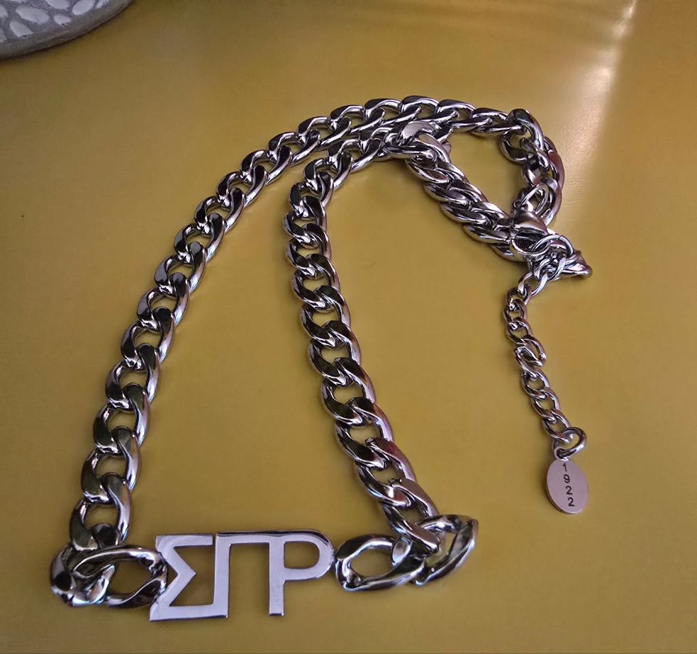 Sigma Gamma Rho 8mm Cuban Link Necklace - Sorority necklace - SGRho Necklace - Sigma Gamma Rho gift - HBCU - Divine Nine Sororities