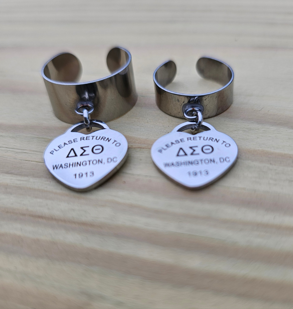 Delta Sigma Theta Adjustable Ring - DST Ring - Delta Ring - Sorority Jewelry - 1913 Ring - Sorority Ring