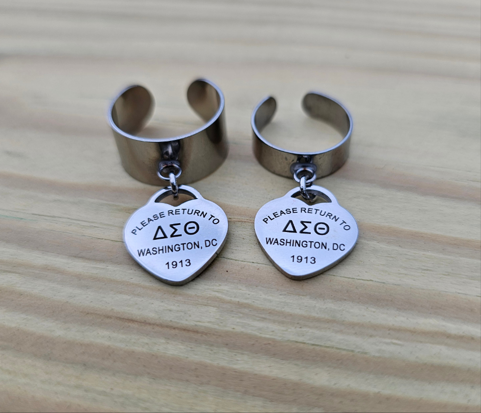 Delta Sigma Theta Adjustable Ring - DST Ring - Delta Ring - Sorority Jewelry - 1913 Ring - Sorority Ring