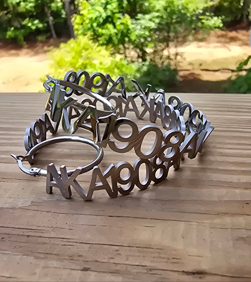 Alpha Kappa Alpha 1908 Sorority Earrings