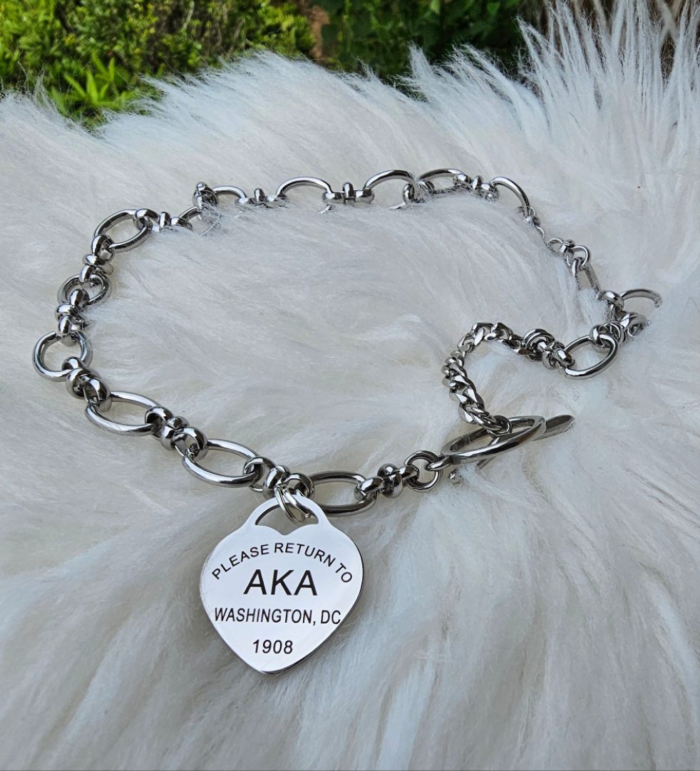 Tiffany Inspired AKA Sorority Necklaces Available In Silver