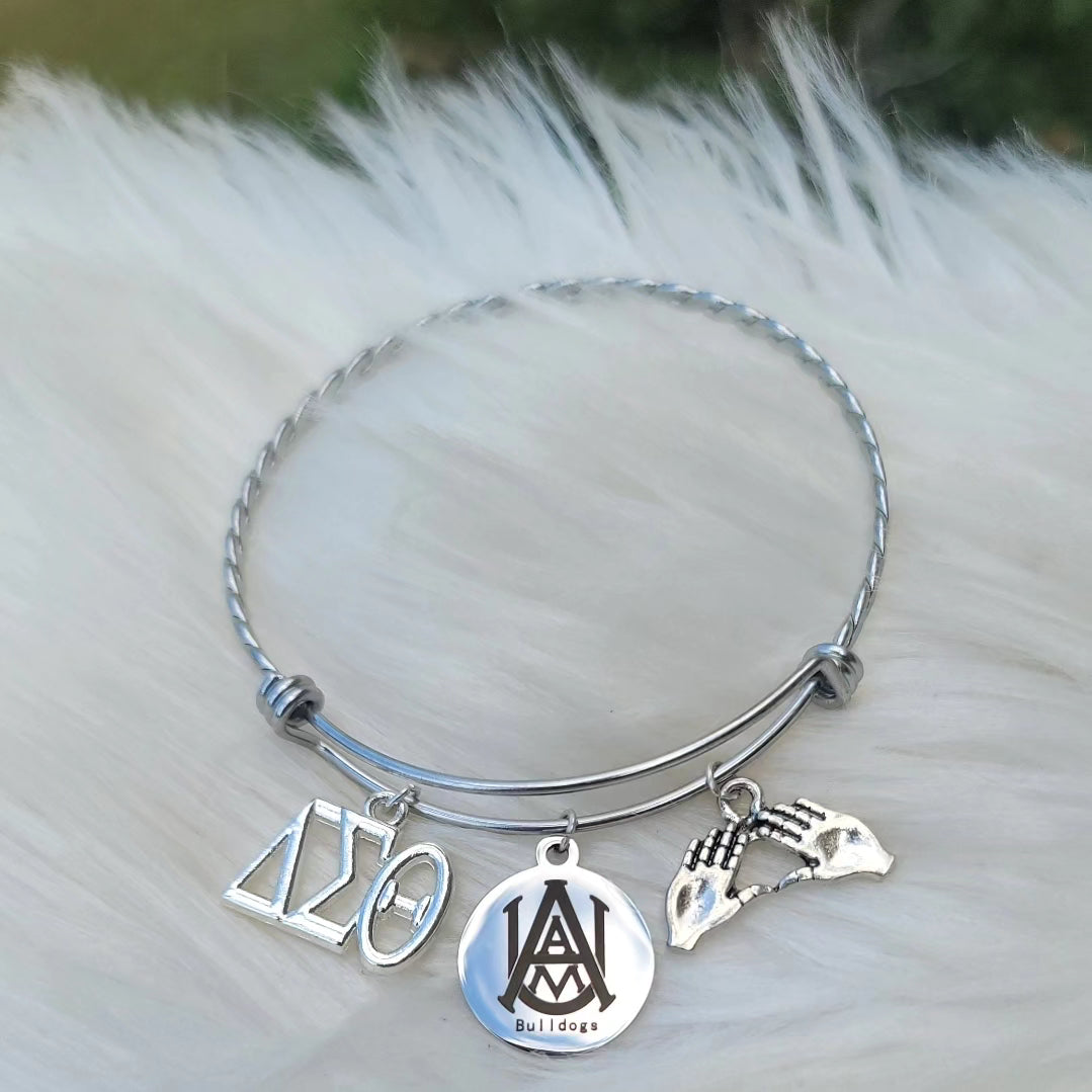 Alabama A&M University Delta Sigma Theta Bracelet Available In Gold and Silver