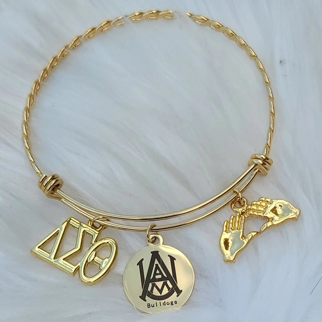 Alabama A&M University Delta Sigma Theta Bracelet Available In Gold and Silver