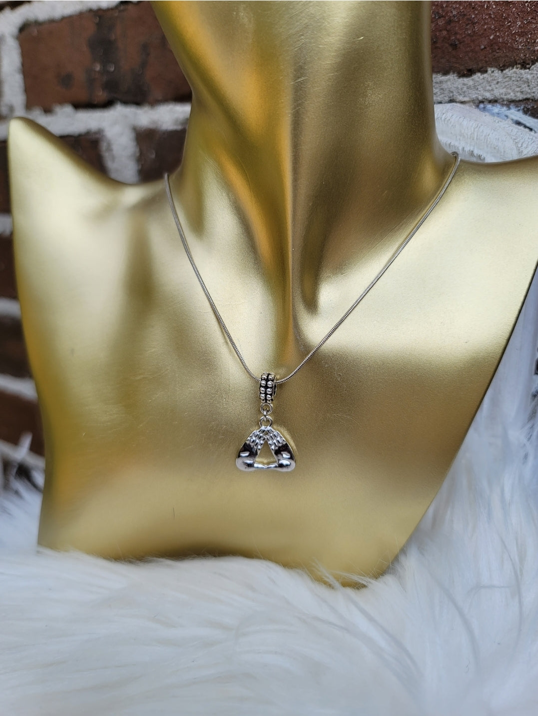 Delta Sigma Theta Pyramid Sorority Necklace Available in Silver and Gold