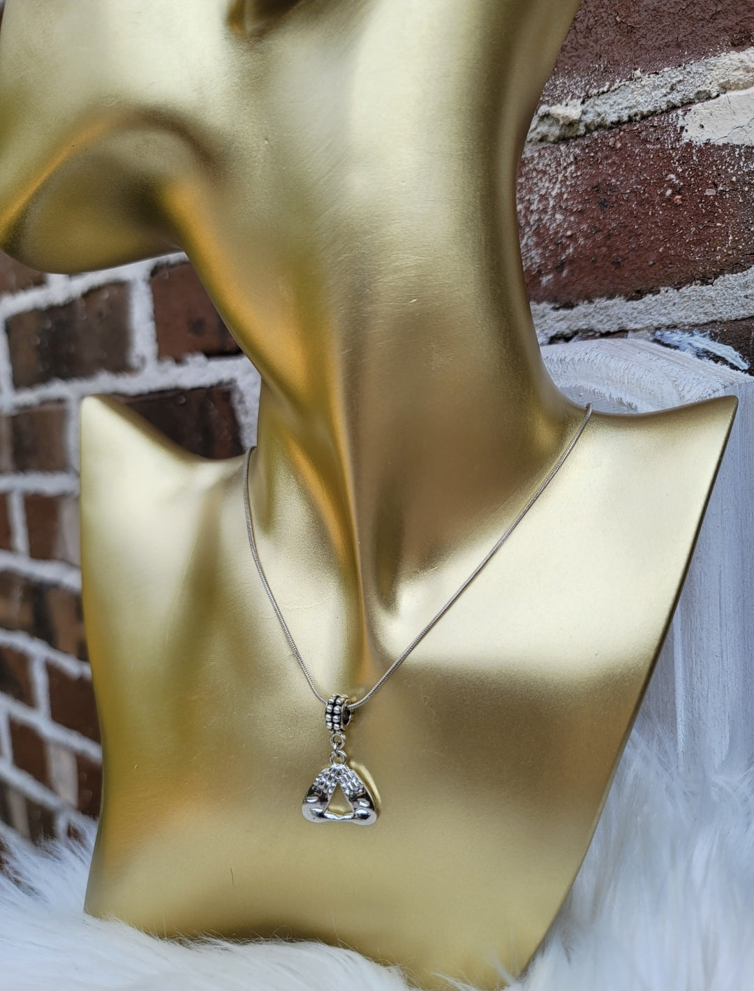 Delta Sigma Theta Pyramid Sorority Necklace Available in Silver and Gold