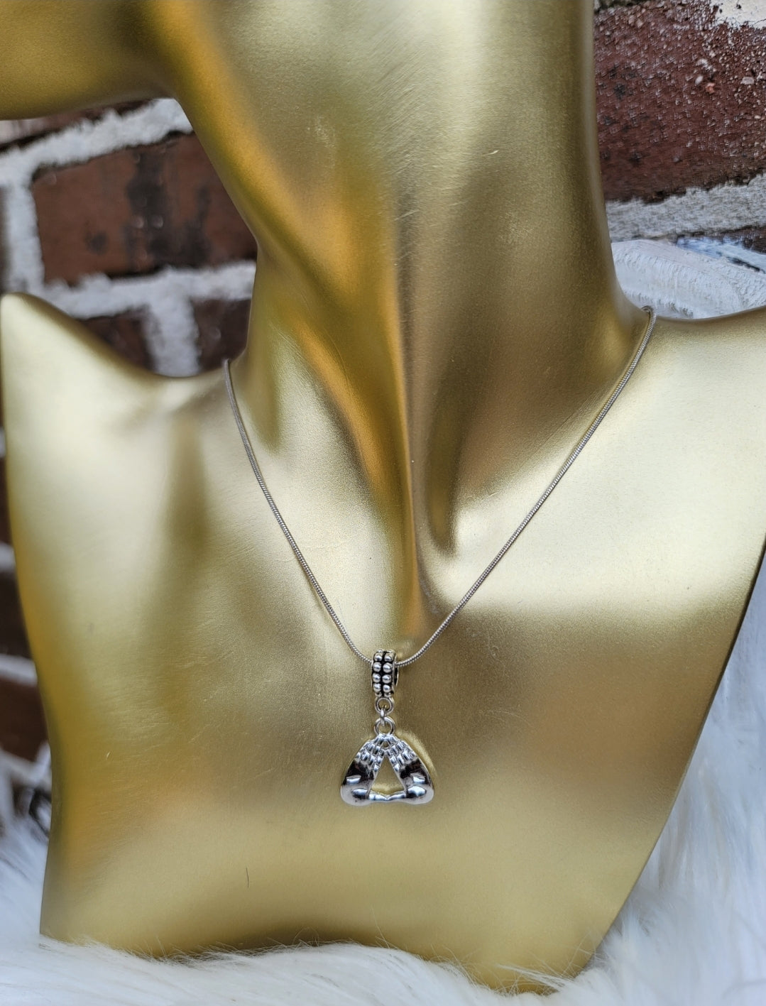 Delta Sigma Theta Pyramid Sorority Necklace Available in Silver and Gold