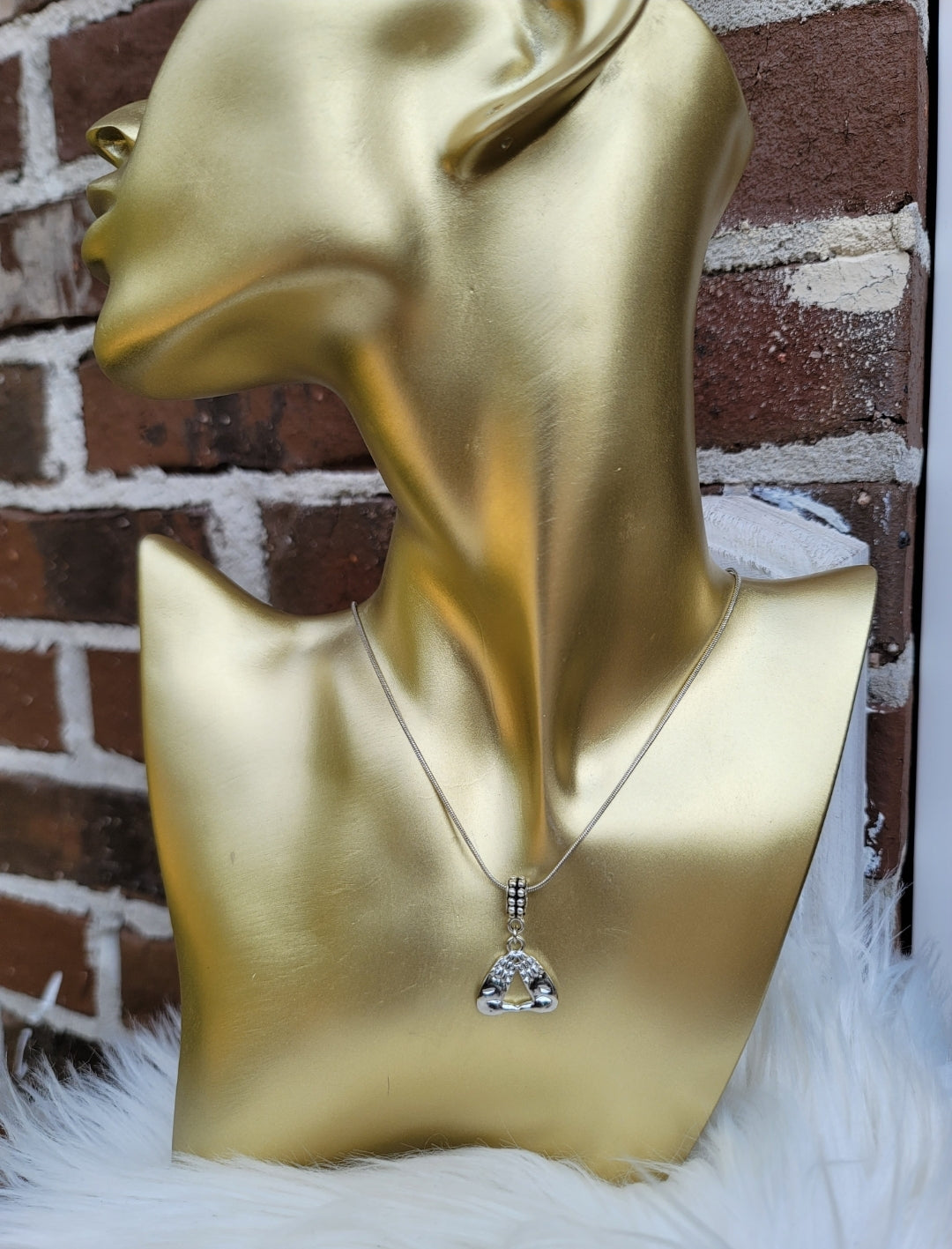 Delta Sigma Theta Pyramid Sorority Necklace Available in Silver and Gold