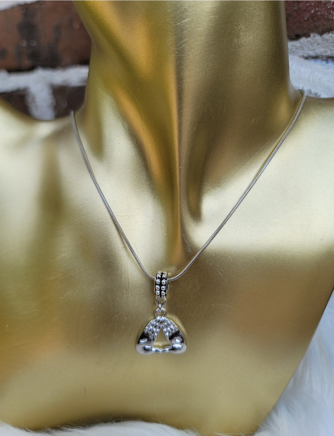 Delta Sigma Theta Pyramid Sorority Necklace Available in Silver and Gold