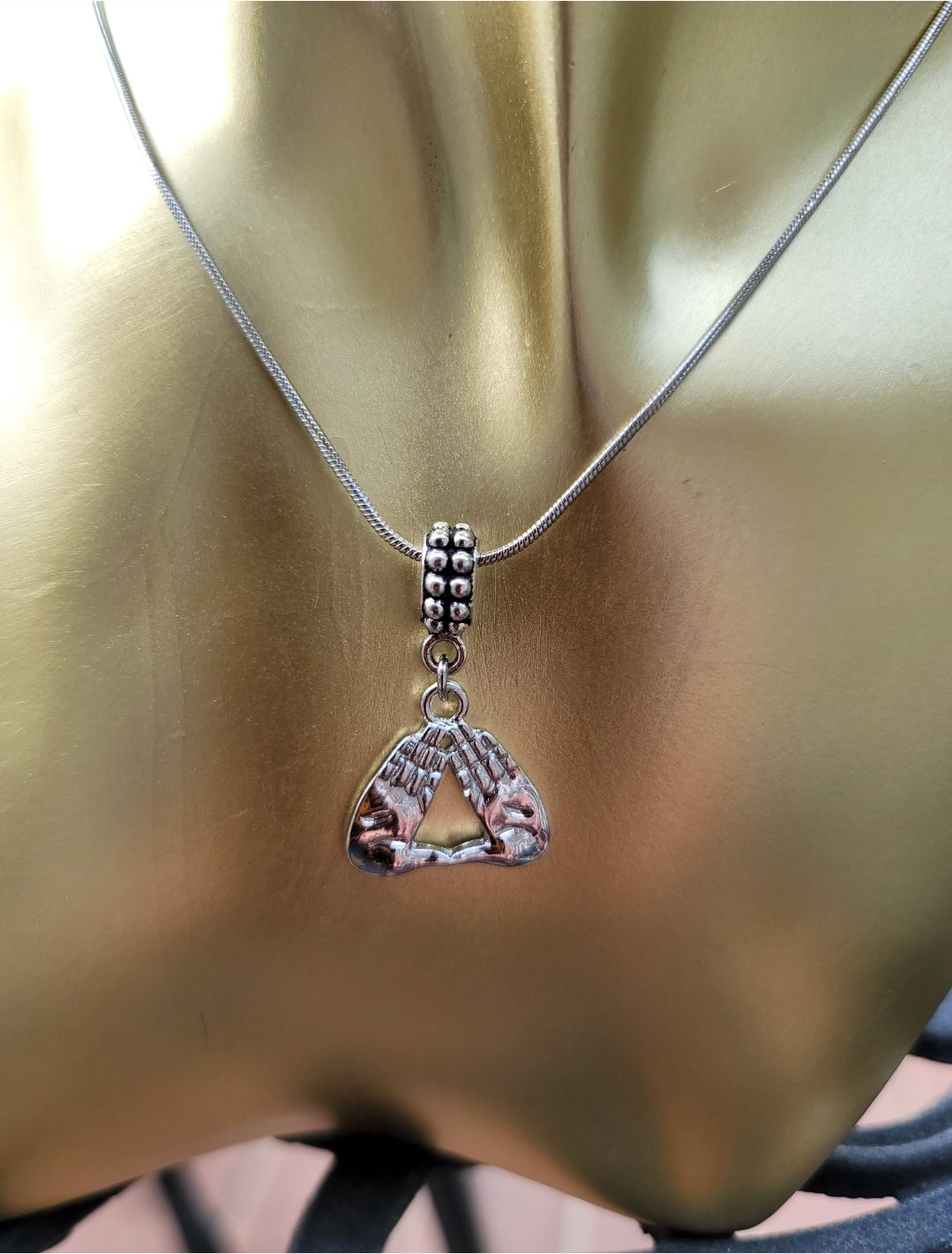Delta Sigma Theta Pyramid Sorority Necklace Available in Silver and Gold