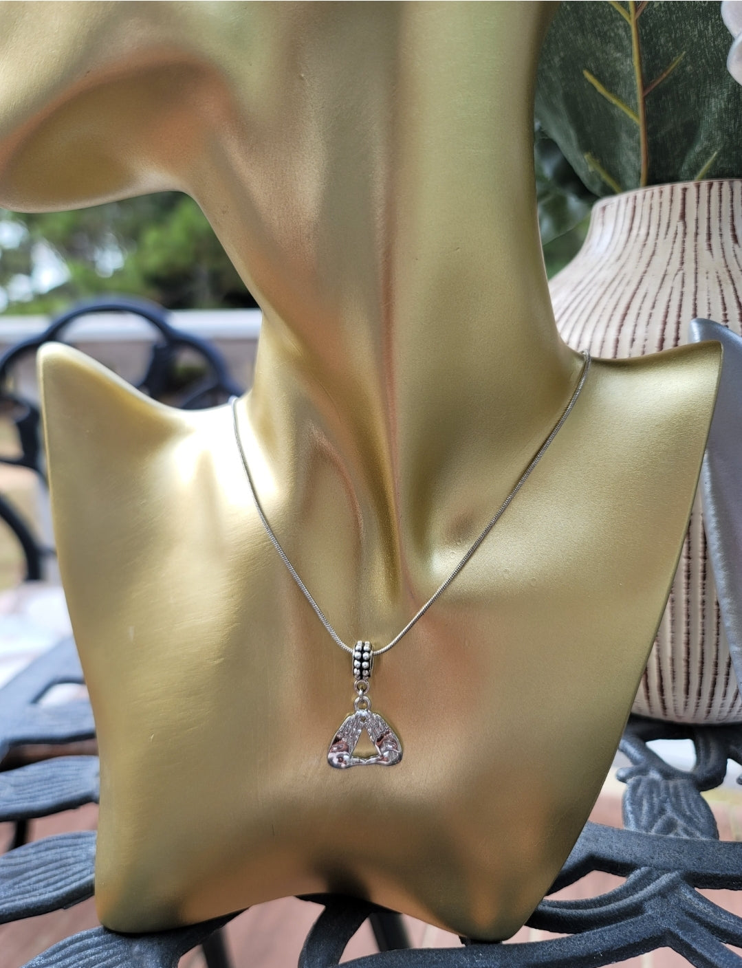 Delta Sigma Theta Pyramid Sorority Necklace Available in Silver and Gold