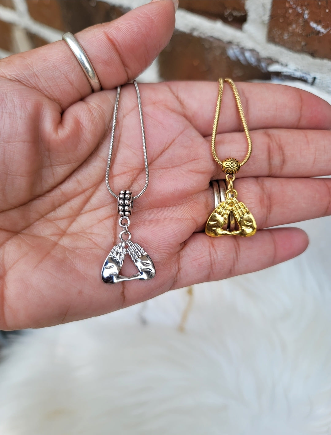 Delta Sigma Theta Pyramid Sorority Necklace Available in Silver and Gold