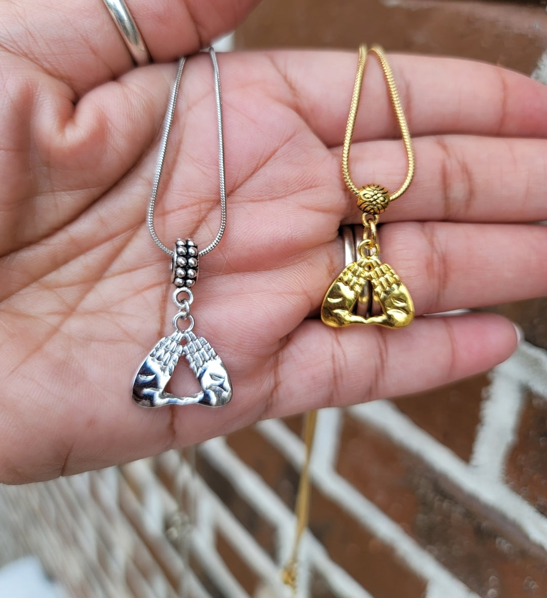 Delta Sigma Theta Pyramid Sorority Necklace Available in Silver and Gold