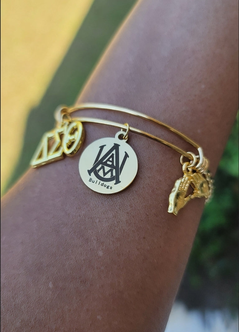 Alabama A&M University Delta Sigma Theta Bracelet Available In Gold and Silver