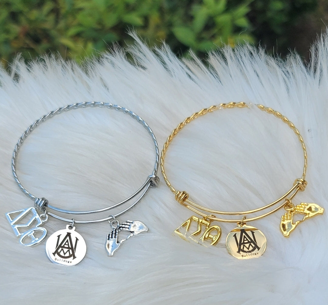 Alabama A&M University Delta Sigma Theta Bracelet Available In Gold and Silver