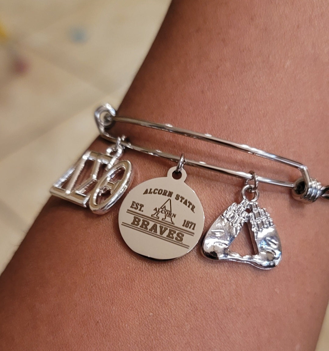 Alcorn University Delta Sigma Theta Bracelet Available In Gold and Silver