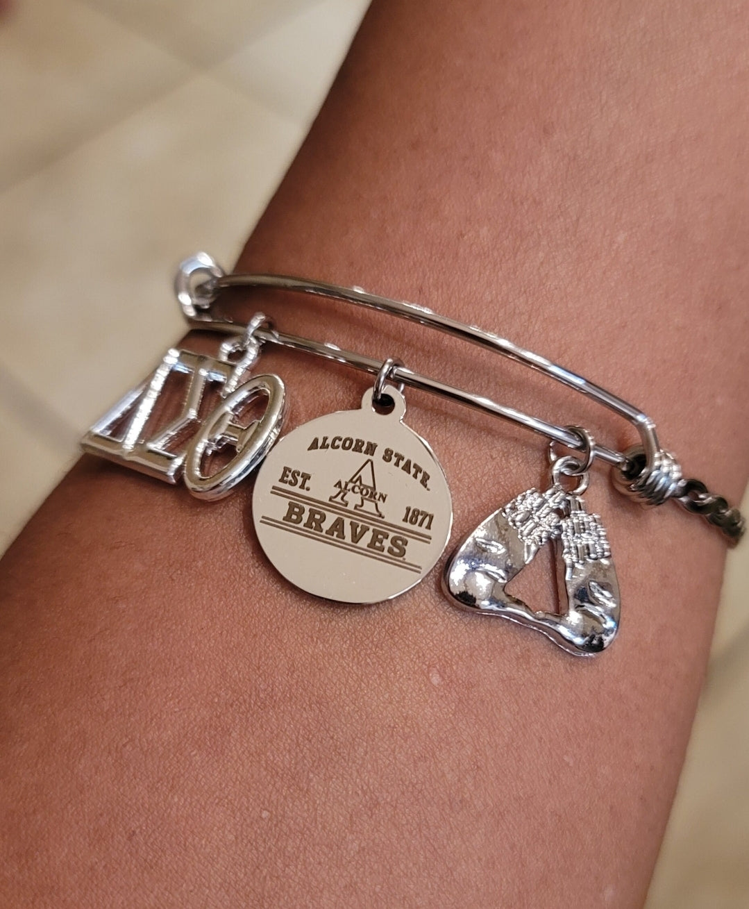 Alcorn University Delta Sigma Theta Bracelet Available In Gold and Silver