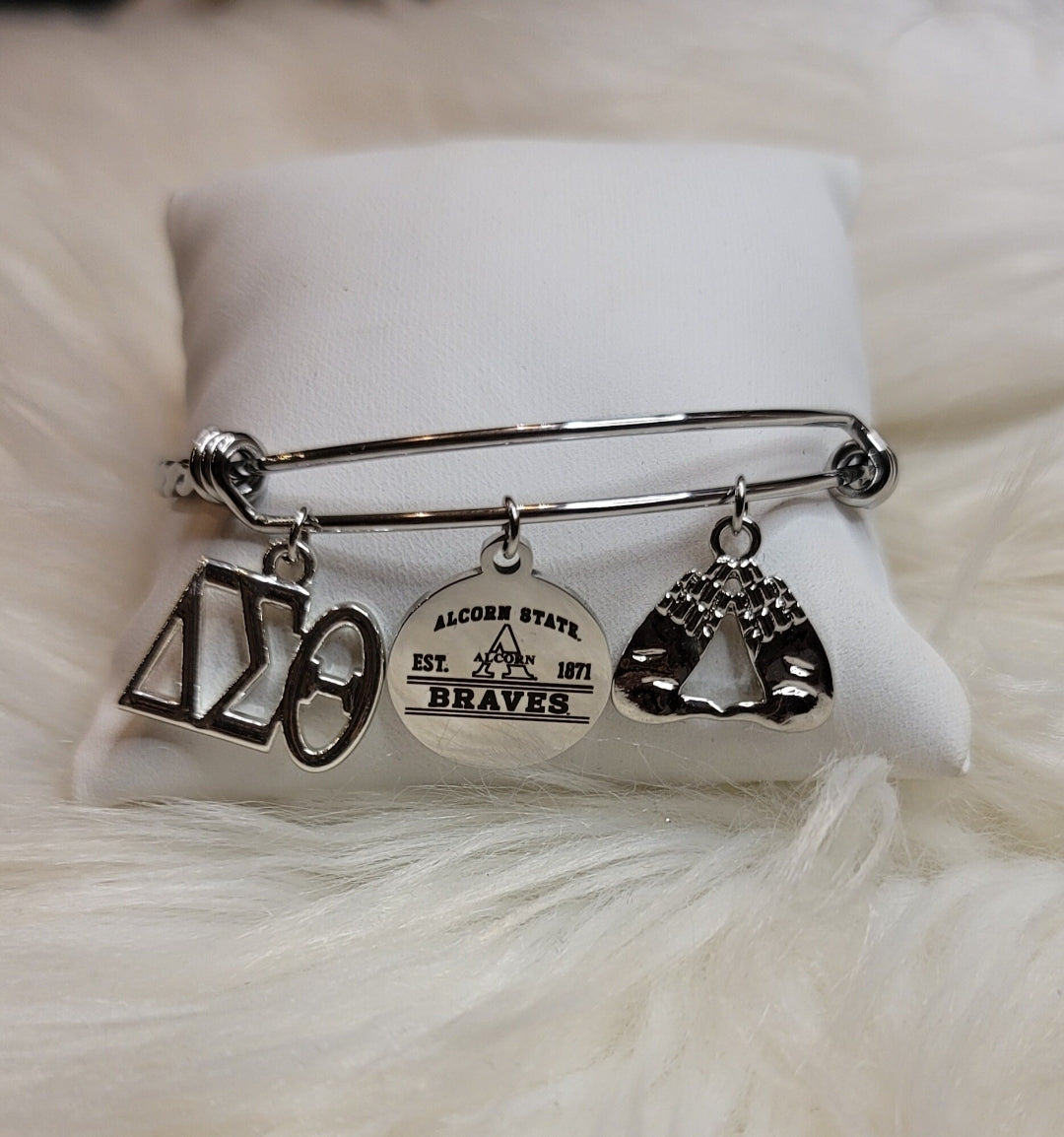 Alcorn University Delta Sigma Theta Bracelet Available In Gold and Silver